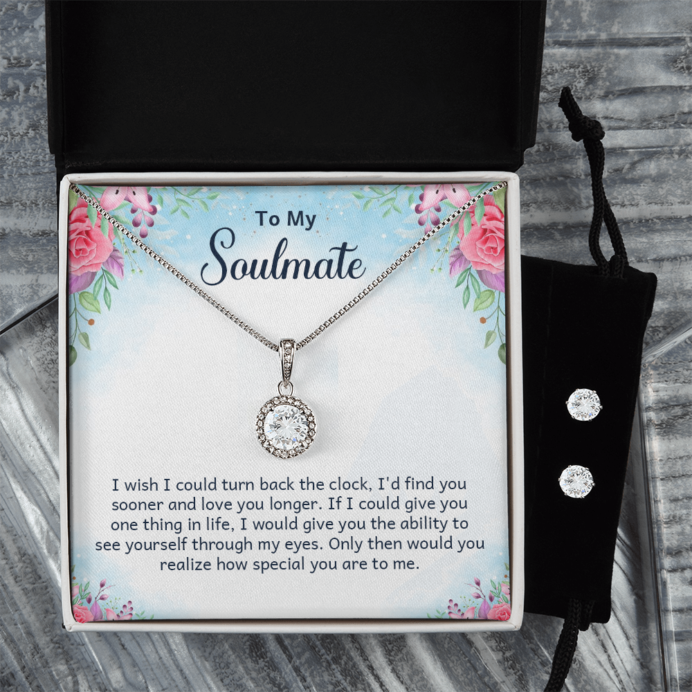 Eternal Hope Necklace and Cubic Zirconia Earring Set