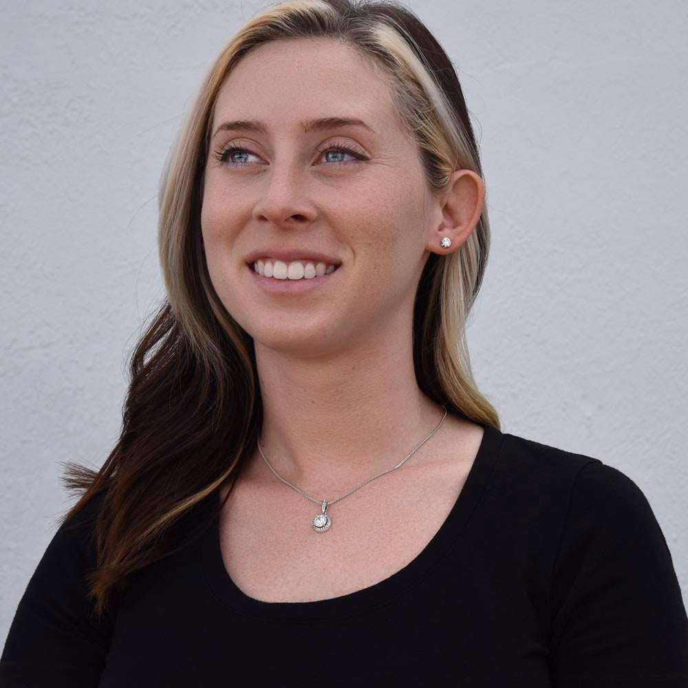 Eternal Hope Necklace and Cubic Zirconia Earring Set